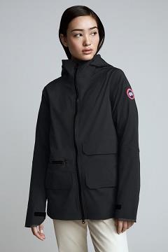 Chamarras Canada Goose Mujer Outlet - Pacifica Chubasquero Negros WD9786502